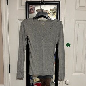 Red Camel Heather Gray Long Sleeve Tee